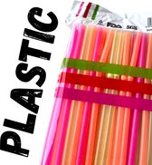 Plastic rietjes - 100 stuks - Flexible Straws - Rietjes - Buigbare rietjes - Plastic Drinkrietjes - Flitsverkoop