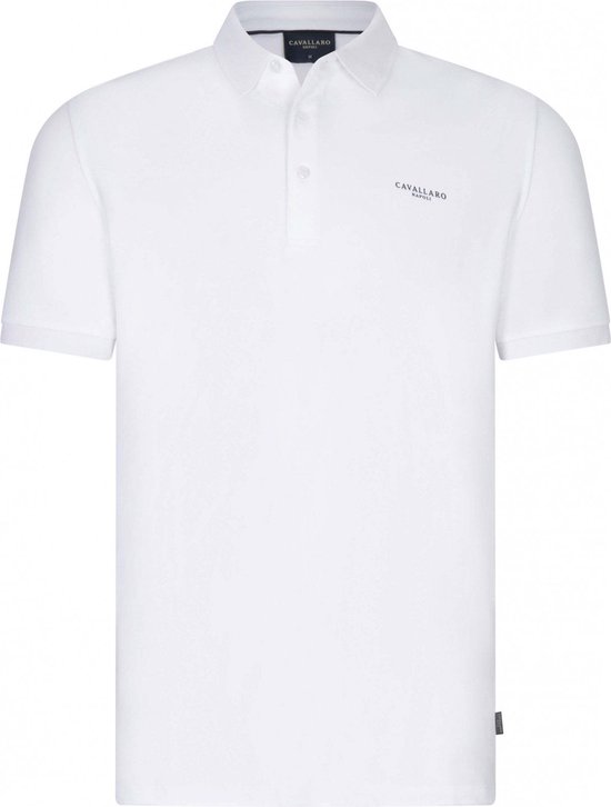 Cavallaro Napoli - Bavegio Poloshirt Melange Wit - Regular-fit - Heren Poloshirt