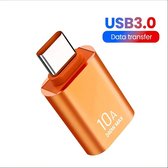 NÖRDIC OTG-C31 USB-A Vrouwelijk naar USB-C Mannelijk Adapter - USB 3.1 OTG - Oranje