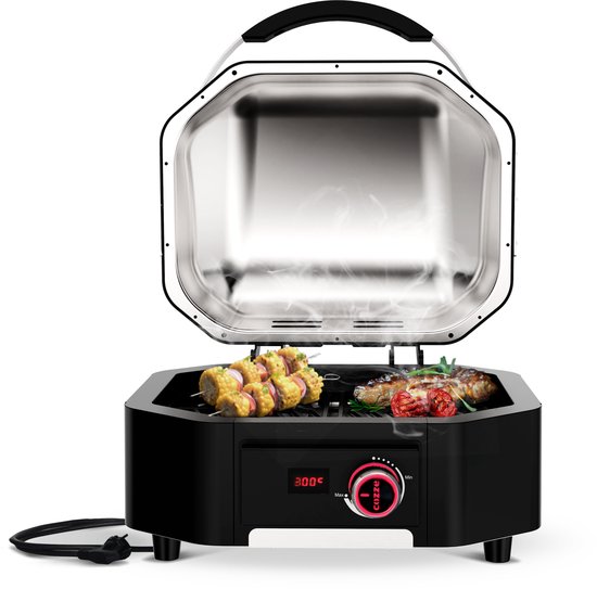 Cozze - Grill E-200 Elektrisch 230V 2200W - Roestvast Staal - Zwart van Cozze — afbeelding 4