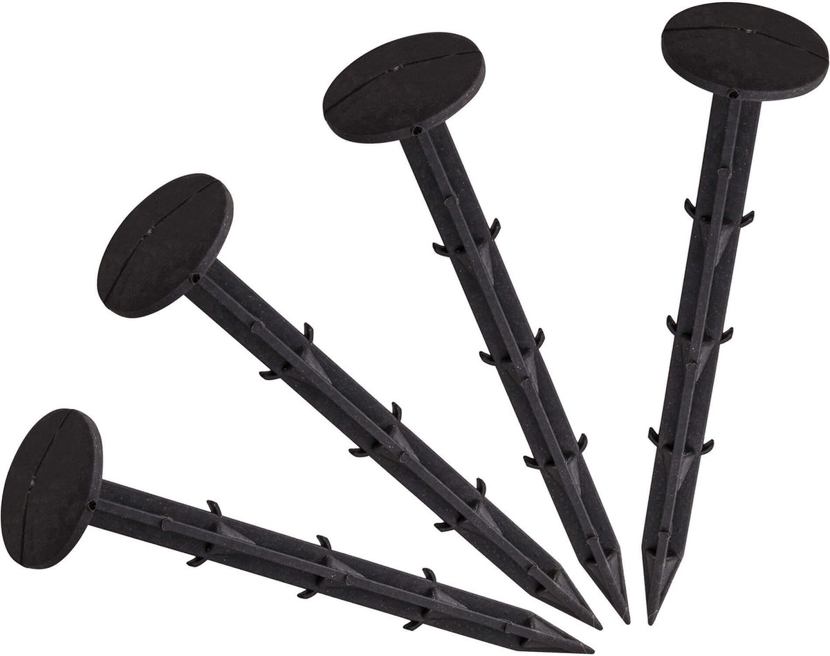 Goedkoopste Springos Gronddoekpennen - Bevestigingsankers - Grondanker - Polypropyleen - Zwart - 50 Stuks