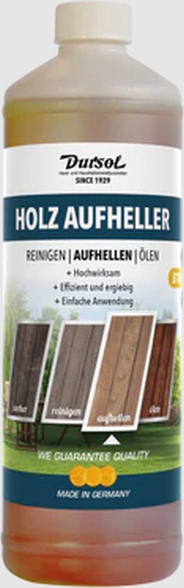 Dursol Houtreiniger voor vergrijsd en verweerd hout. 1 Liter