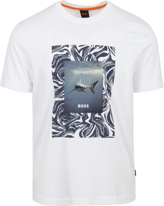 BOSS - T-shirt Tucan Wit - Heren - Maat 3XL - Modern-fit