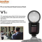 Godox V1C TTL - Ronde Kop Flash - 2.4G TTL 1/8000s HSS Recycling - 1.5s Flash - Speedlite Camera