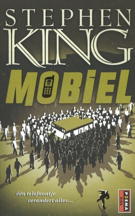 Stephen King - Mobiel: een telefoontje verandert alles. Een massa mensen wordt geleid door een bus met een mobiele telefoon erop.
