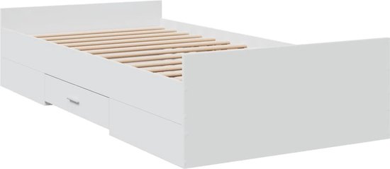 Foto: Vidaxl bedframe met lades bewerkt hout wit 90x190 cm