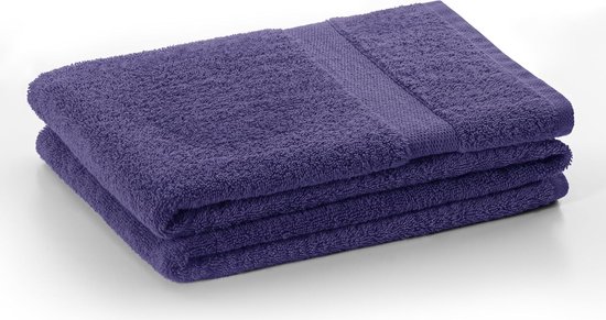 Handdoek, badhanddoek, katoen, 525 g/m2, absorberend, verschillende sets, paars, 70x140 cm