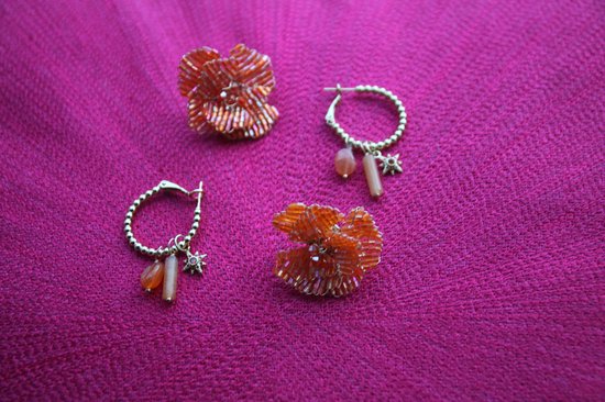 Candy sweet jewellery Set van twee paar koningsdag oorbellen || stainless steel