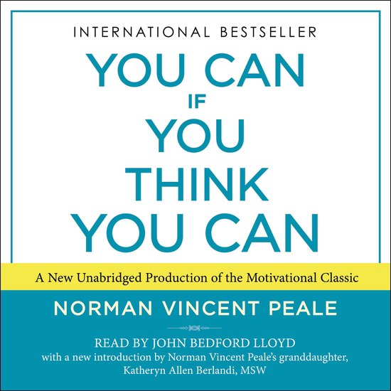 Internationale bestseller 'You Can If You Think You Can' in het turquoise en geel.