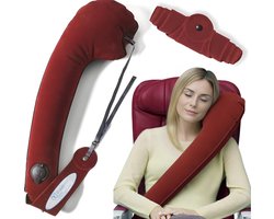 Ultimate Travel Kussen - Ergonomisch - Leun erin om te slapen - Fall Asleep Sneller, Blijf langer slapen (Rolls Up Small) (2 jaar garantie)