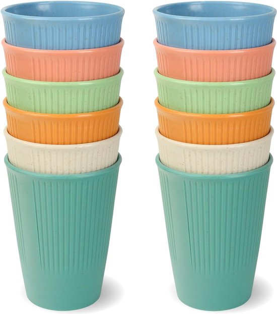 Plastic beker 180 ml oranje ( 100