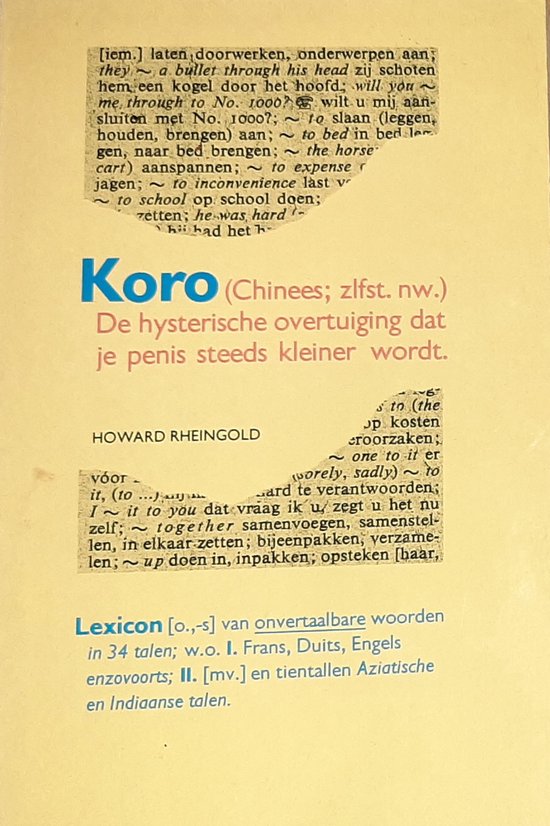 9789021513737 - Koro (Chinees) [lexicon van onvertaalbare woorden in 34 talen]