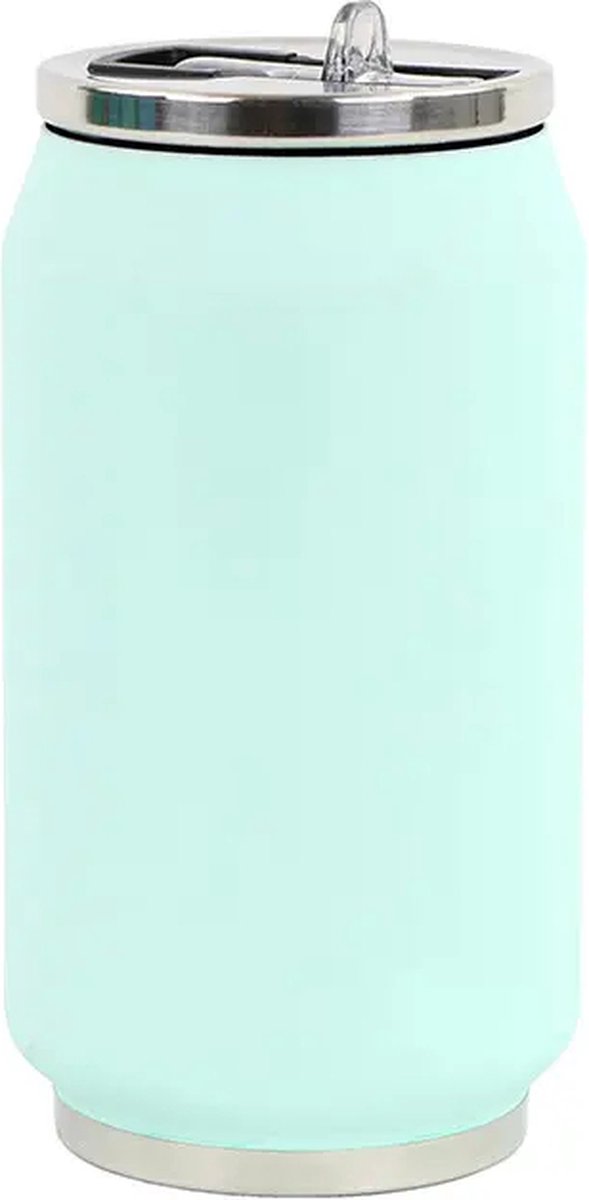 YK Design Thermoskan "Mint" 280ml 13cm, isoleerdoos, dubbelwandig, roestvrij staal, siliconen afdichting, BPA-vrij 1709-8171