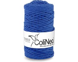 ColiNea - Touw - katoenen koord - gevlochten - 3mm, 100m - Blauw