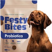 Probiotica Hond - Met Kip - Bij Jeuk, Gras eten, Diarree & Constipatie - Ondersteunt Darmflora & Spijsvertering - Hondensnacks - FAVV goedgekeurd - 60 Hondensnoepjes - Brievenbuspakket