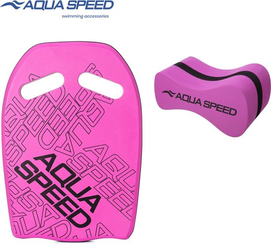 Aqua Speed WAVE Kickboard / Zwemplank & Pullbuoy Set - Optimaliseer je Zwemtraining! - Roze