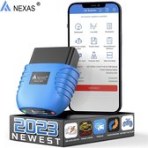 NEXAS NexLink OBD2-scanner / Bluetooth 5.0 / draadloos compatibel met apps van derden / universele codelezer voor auto's en motorfietsen / Check Engine Fault OBDII-adapterscantool voor iOS, Android en Windows