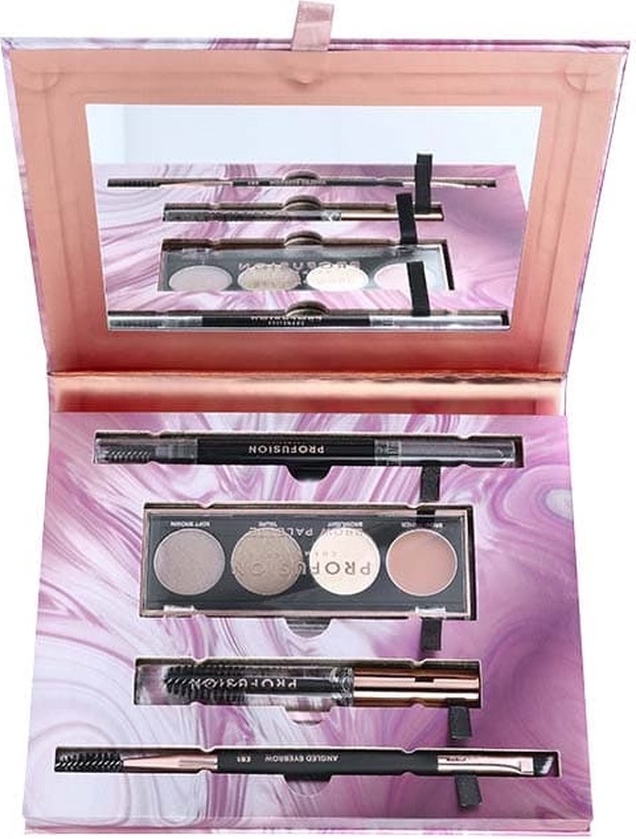 Profusion Wenkbrauwkit Beautiful Brows - Wenkbrauwpotlood + Wenkbrauwpalet - Wenkbrauwgel - Wenkbrauwborstel