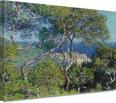 Bordighera - Claude Monet schilderij - Landschap portret - Canvas schilderijen Natuur - Wanddecoratie klassiek - Schilderij op canvas - Slaapkamer muurdecoratie 90x60 cm