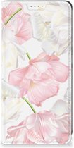 Stand Case Hoesje Cadeau voor Mama Geschikt voor Samsung Galaxy A05s Smart Cover Mooie Bloemen