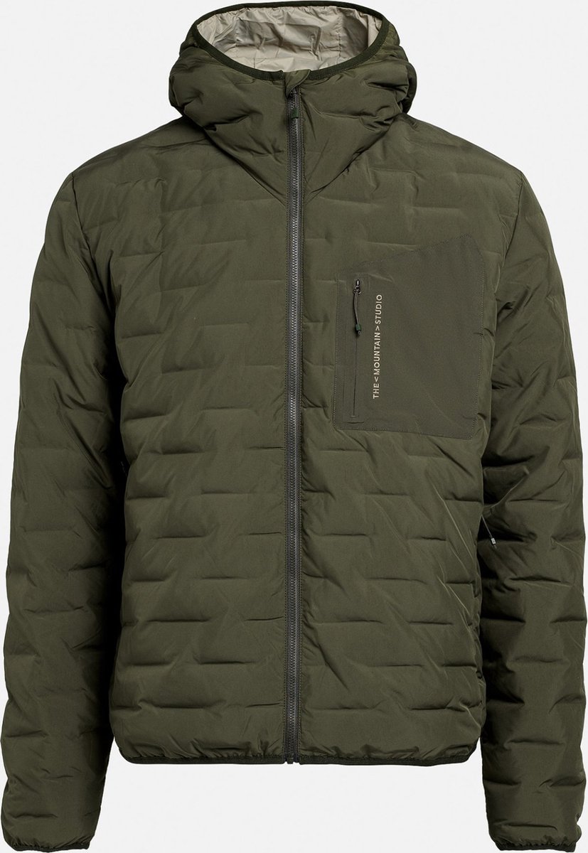 The Mountain Studio Reversible light hood jacket 1043 forest green seneca rock S