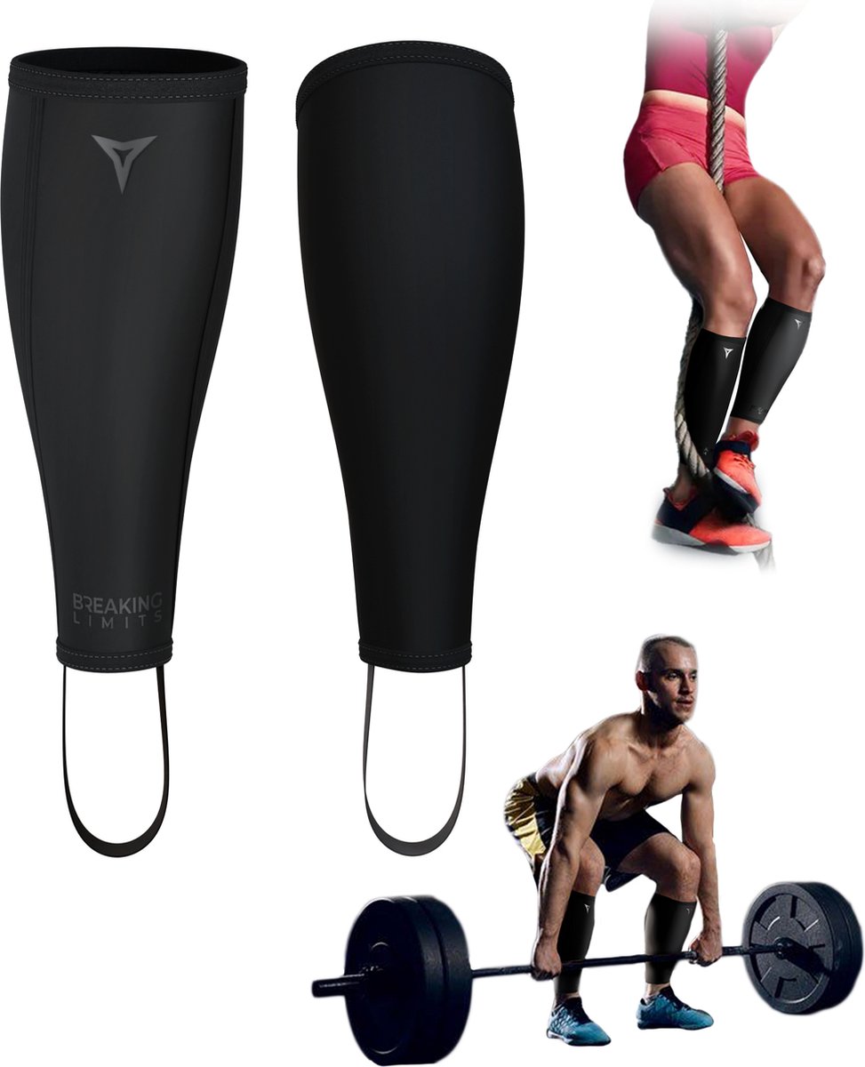 Breaking Limits Shin Guards Crossfit – Deadlift Scheenbeschermers – Shin Pads Fitness & Powerlifting – Kuitbeschermer – Deadlift Sokken (XL)