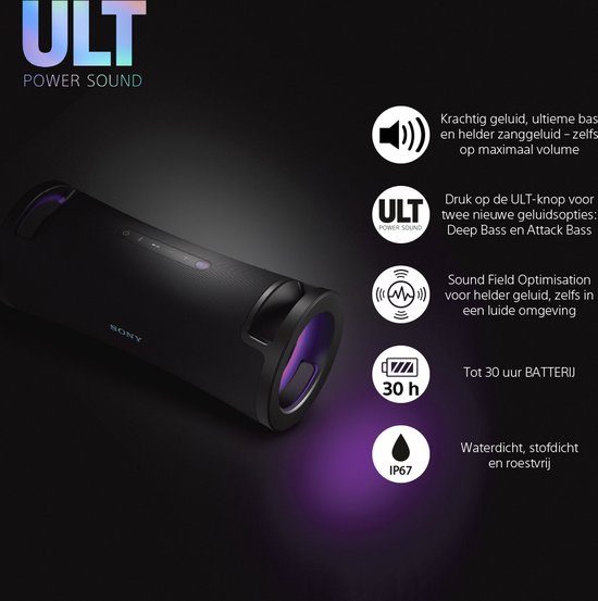 Sony ULT Field 7 - Bluetooth Speaker - Zwart