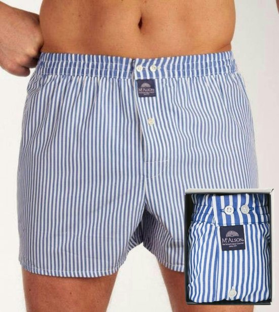 Mc Alson Boxershort met Binnenbroek Streepje M0241 - Blauw - XL