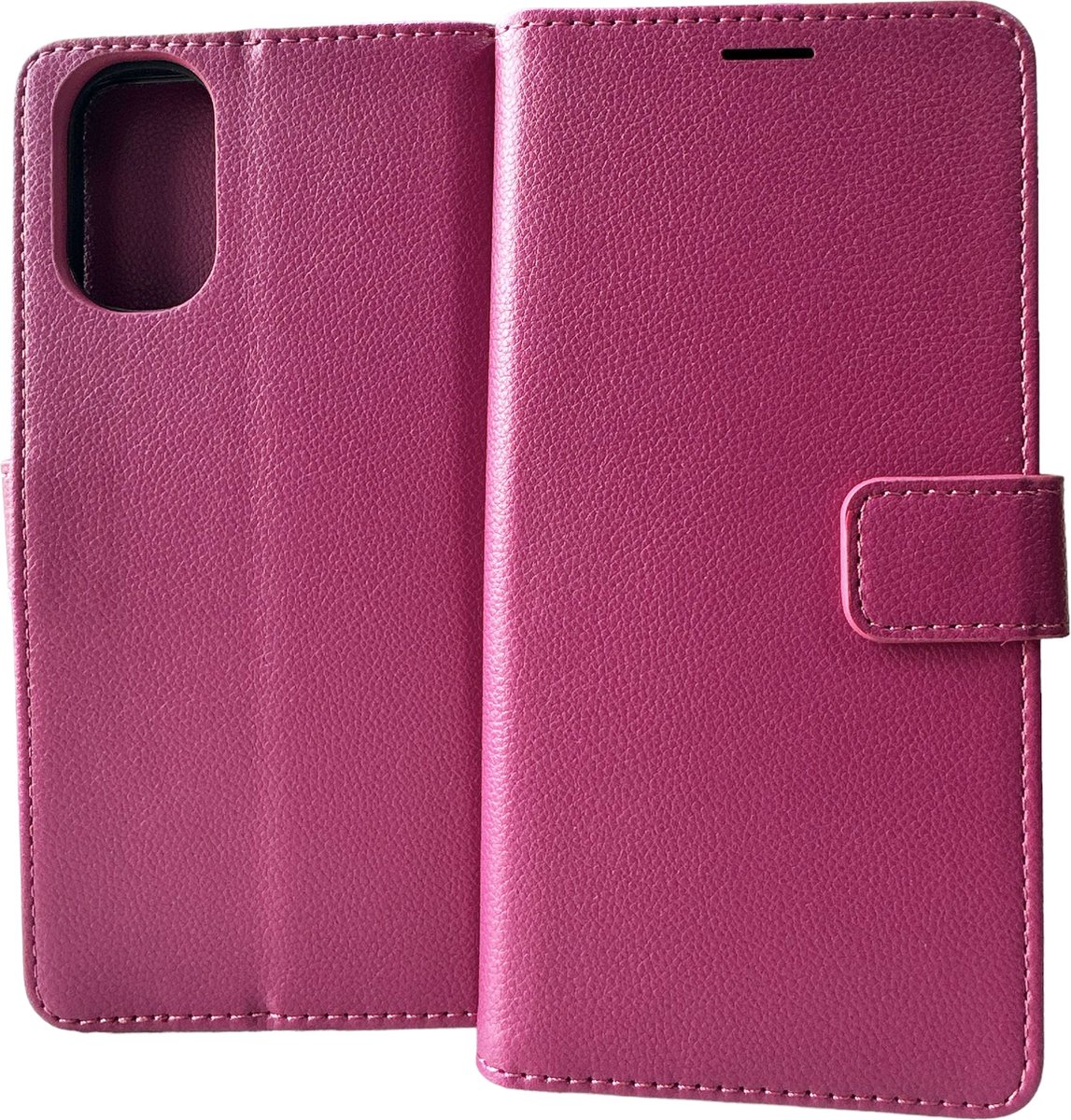 Bookcase Roze Geschikt voor Motorola Moto E32 / E32s - portemonnee hoesje - ZT Accessoires