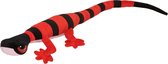 Nature Planet Knuffeldier Arizona Gekko Hagedis - zachte pluche stof - premium knuffels - rood/zwart - 112 cm