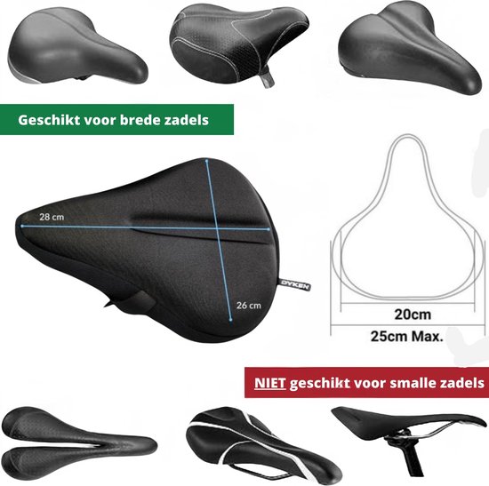 Brede Gel Fietszadelhoes - Zachte, Antislip Fietszadelhoes Voor Damesfiets, MTB & E-Bike