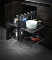 Milano Luxurious® Magic Corner - Organisateurs de placards - Armoires de cuisine à tiroirs coulissants