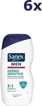 6x Sanex Douchegel - 250ml - men sensitive