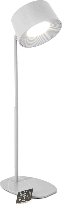 Lampe de bureau Design LED sur batterie blanc, avec fixation murale - métal blanc - lampe de table rechargeable sans fil - dimmable et couleur réglable