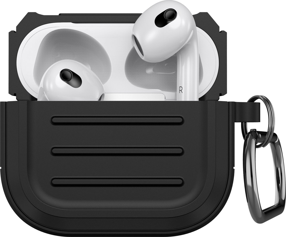 YONO Hoesje geschikt voor Apple Airpods 3 - Army Case - Zwart