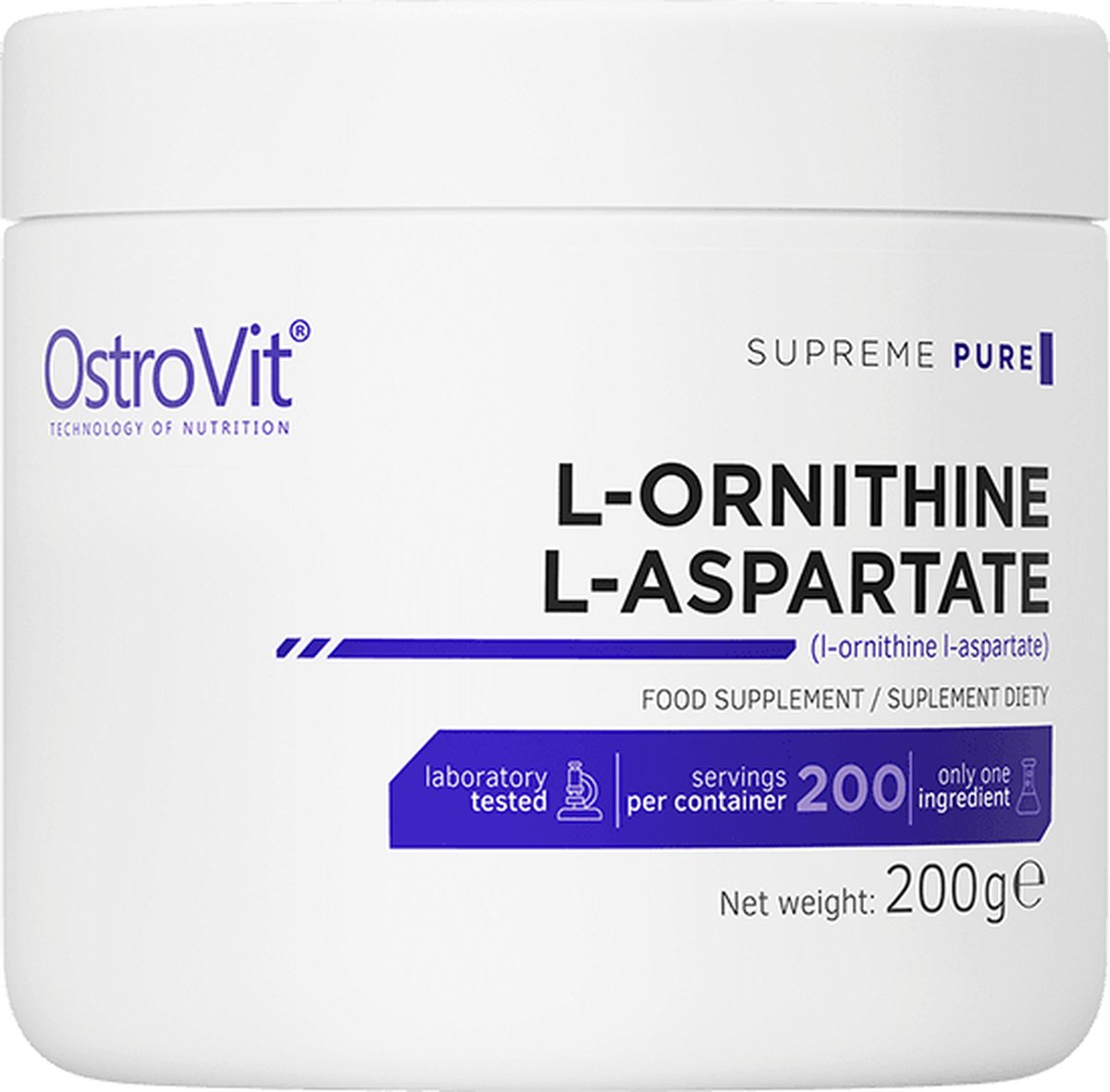 Goedkoopste Aminozuren - OstroVit L-Ornithine L-Aspartaat 200 g - Neutraal