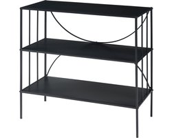 Console tafel Baarn metaal 65,5x70x32 cm zwart [en.casa]