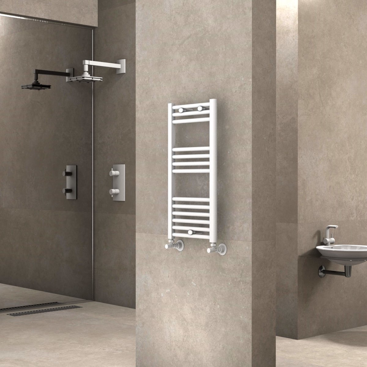 HAITI 400 x 800 Wit Radiatoren Designradiator badkamer radiator