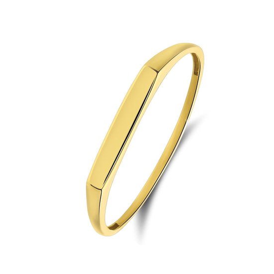 Lucardi Dames 14 karaat geelgouden ring met bar - Ring - 14 Karaat Goud - Geelgoud - 18.50 / 58 mm