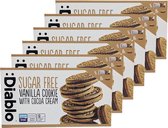 Diablo | Sugar Free | Vanilla Sandwich Cookie With Cocoa Cream | 6 Stuks | 6 x 4 x 44 gram