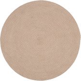 Kave Home - Rodhe rond vloerkleed van 100% PET in beige, Ø 150 cm