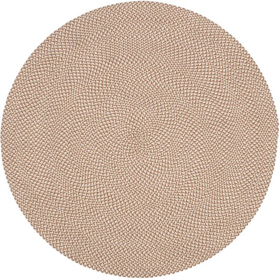 Kave Home - Rodhe rond vloerkleed van 100% PET in beige, Ø 150 cm