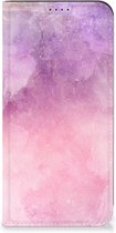 Jolie coque de téléphone adaptée à Samsung Galaxy A55, étui de Bookcase , peinture Pink violet