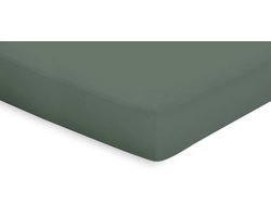 Eleganzzz Hoeslaken Topper Katoen Perkal - Grenat Green - Hoeslaken 160x200 - Topper Hoeslakens - Tweepersoons