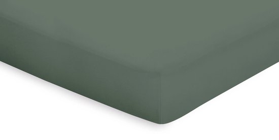 Eleganzzz Hoeslaken Topper Katoen Perkal - Grenat Green - Hoeslaken 160x200 - Topper Hoeslakens - Tweepersoons