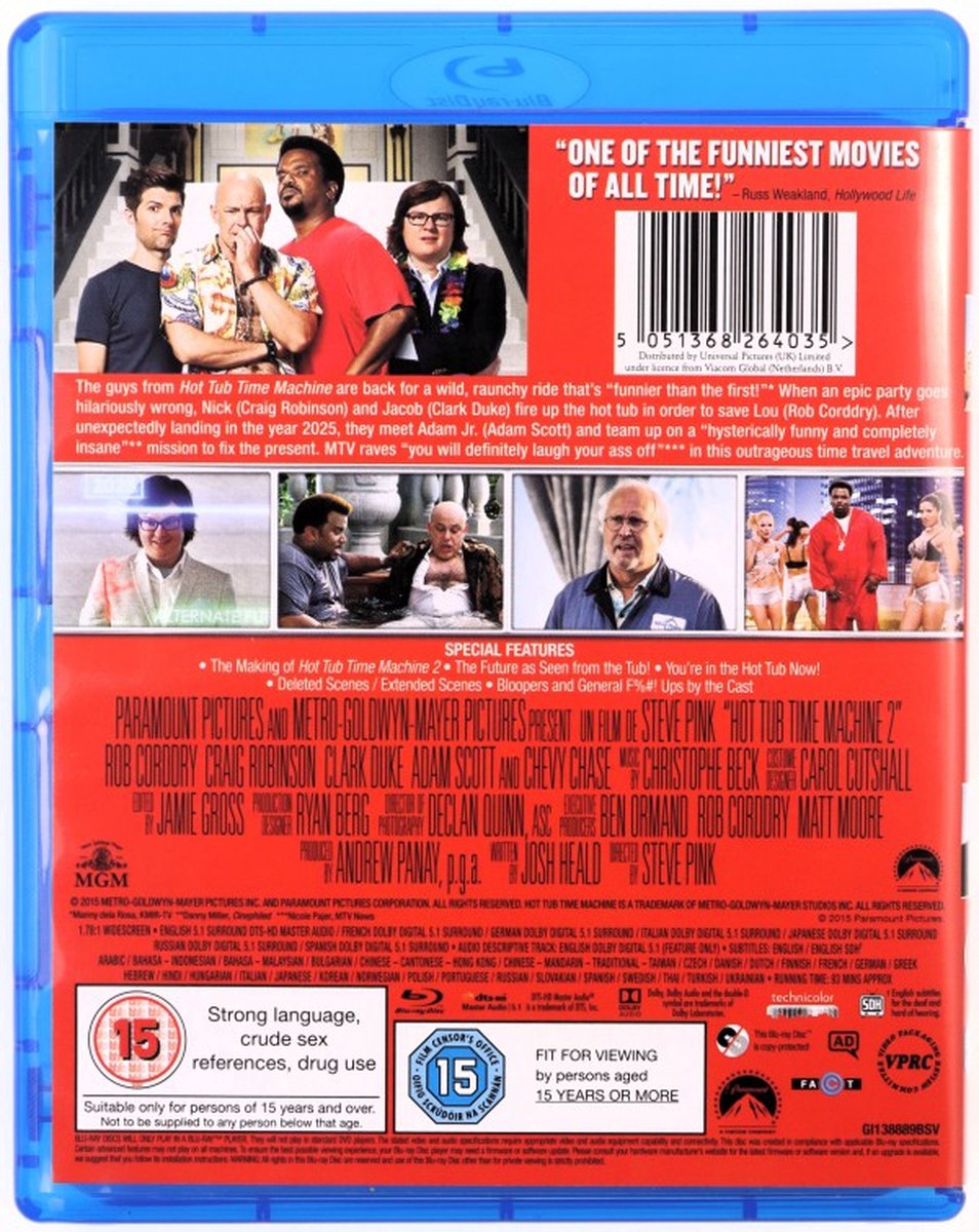 Hot Tub Time Machine (Blu-ray), Rob Corddry Dvd's bol
