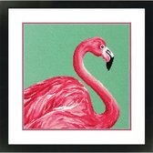 Borduurpakket Pink Flamingo om te borduren Dimensions voorbedrukt
