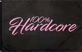 100% Hardcore Vlag Pride Roze