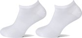 Basset - Unisex Bamboe Sneakersokken - 2-Pack - Maat 35/38 - Wit