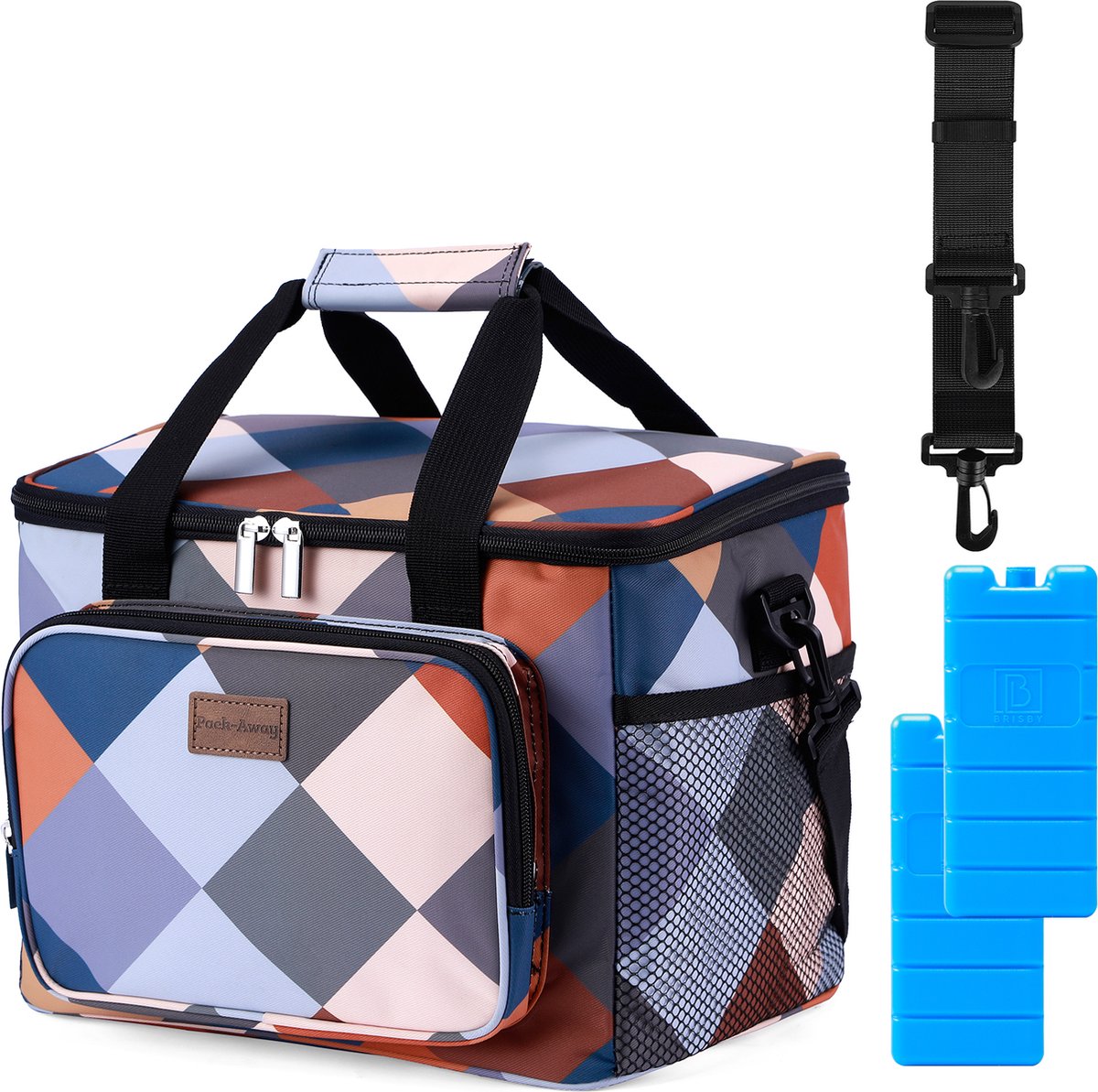 Packaway 4 Laags Geïsoleerde Koeltas - Lunchtas 15 liter - Blok